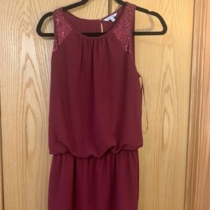 Red dress with sequins